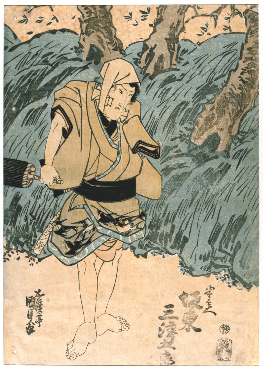 De Acteur, Bando Mitsugoro, 1844 door Utagawa Kunisada