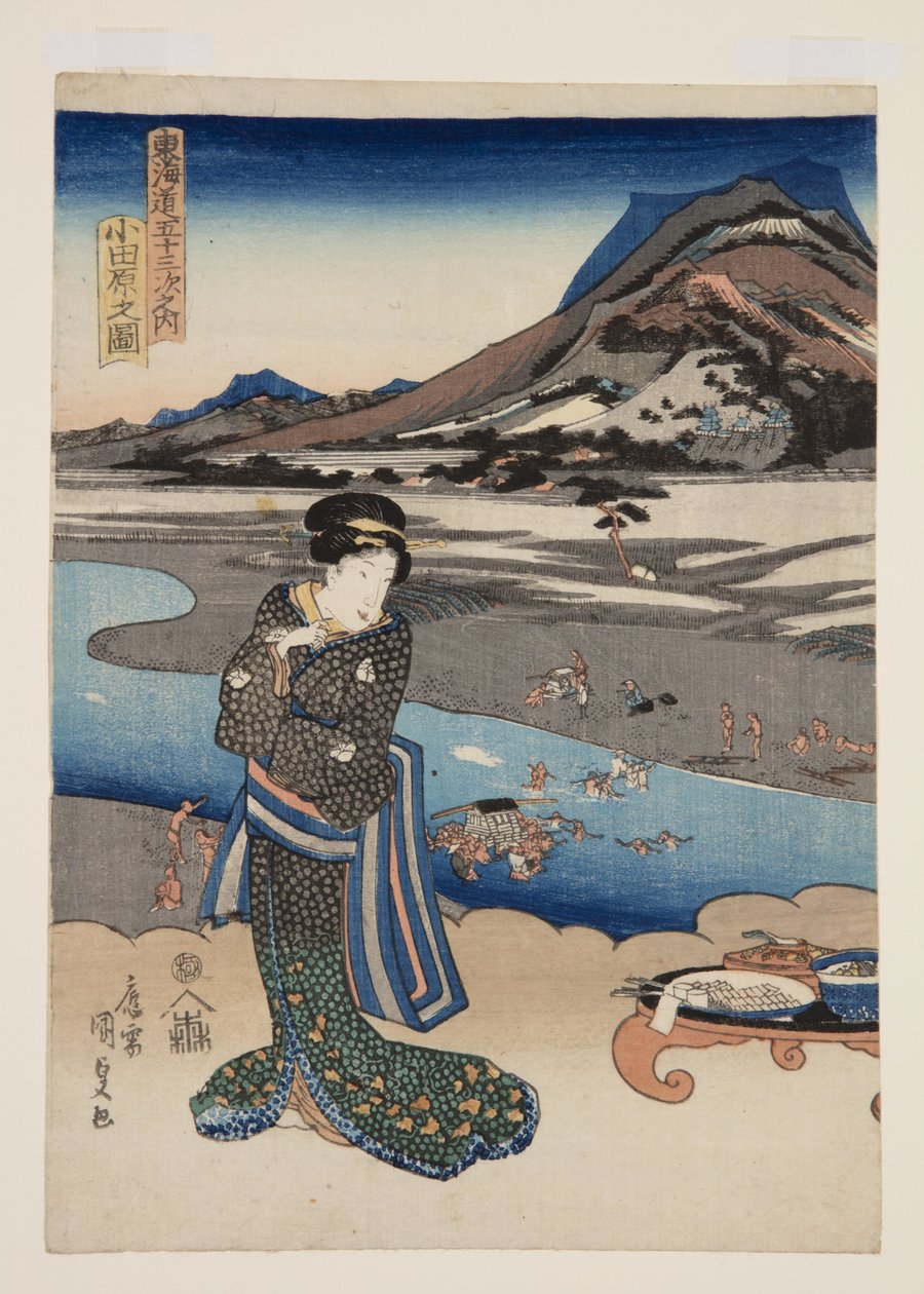 Uitzicht op Odawara door Utagawa Kunisada