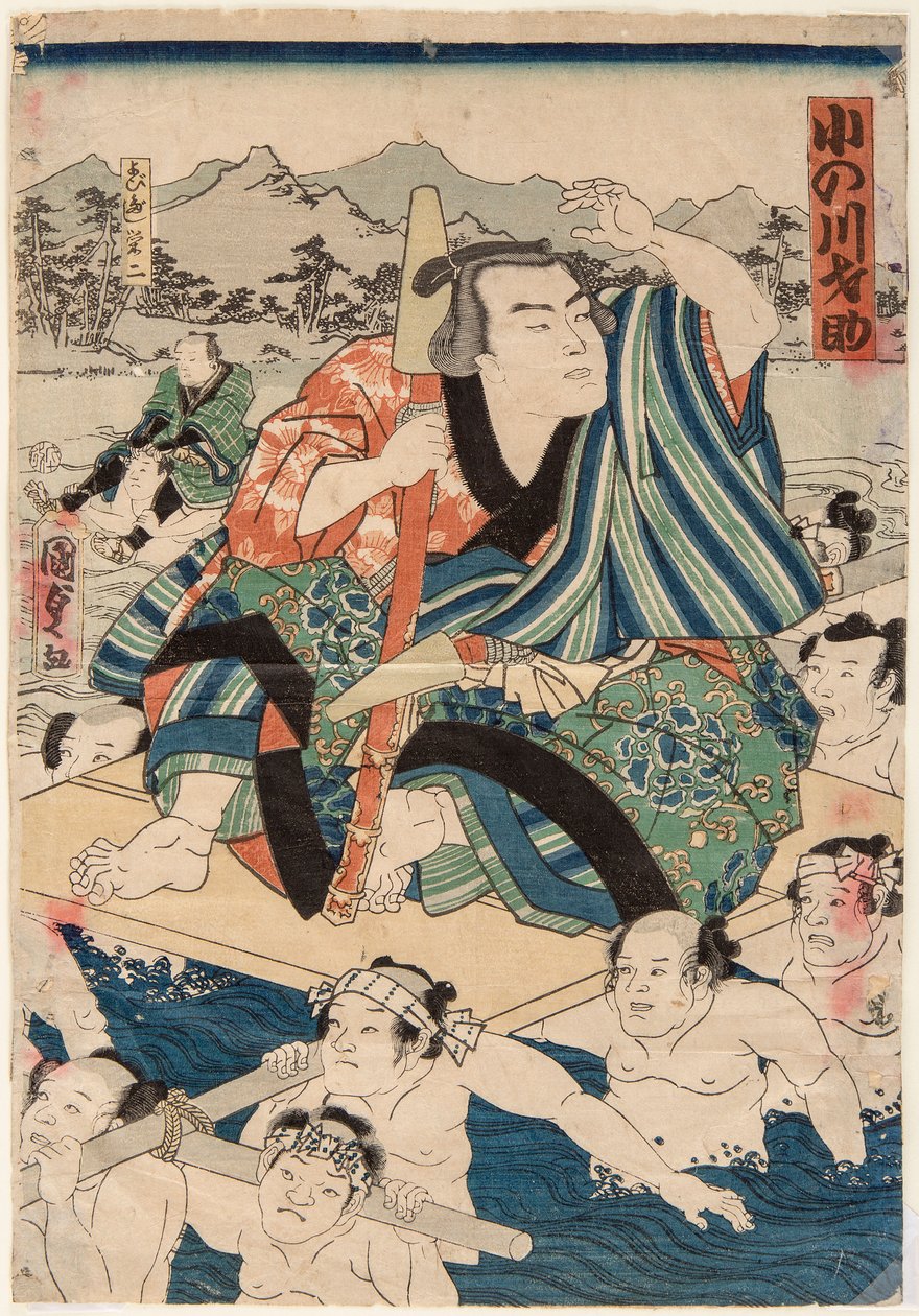 Portret van de sumoworstelaar Onogawa Saisuke door Utagawa Kunisada II