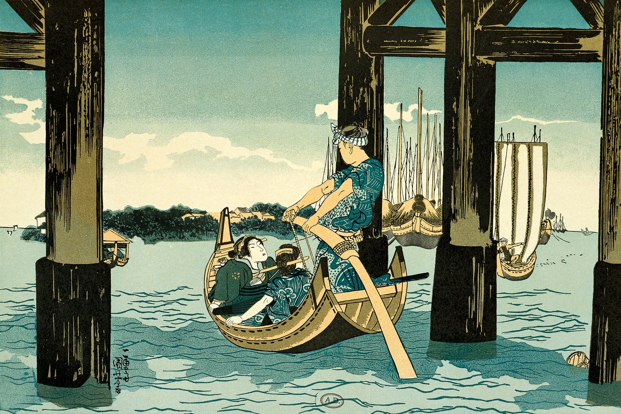 Boottochten door Utagawa Kuniyoshi