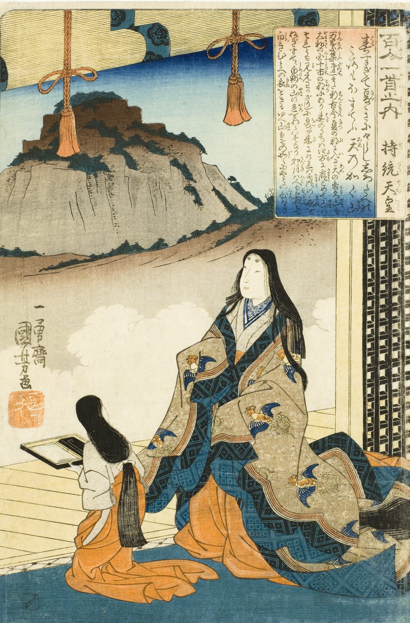 Keizerin Jitō Tennō door Utagawa Kuniyoshi