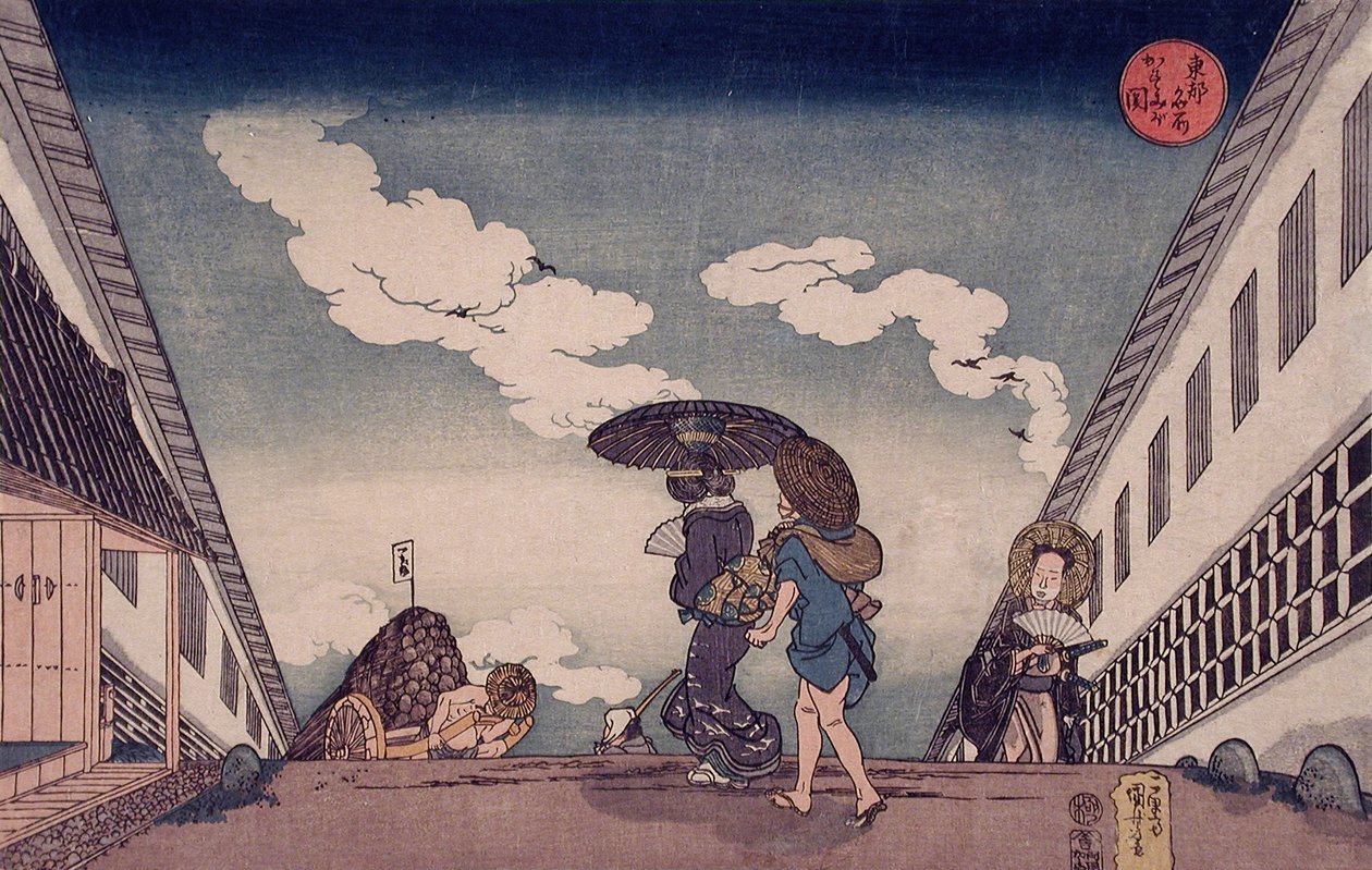 Kasumigaseki door Utagawa Kuniyoshi