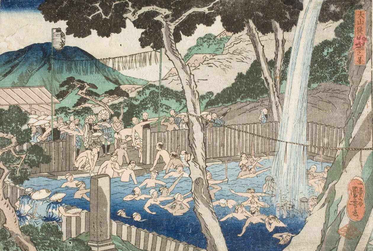 De Rōben-waterval bij de berg Ōyama door Utagawa Kuniyoshi
