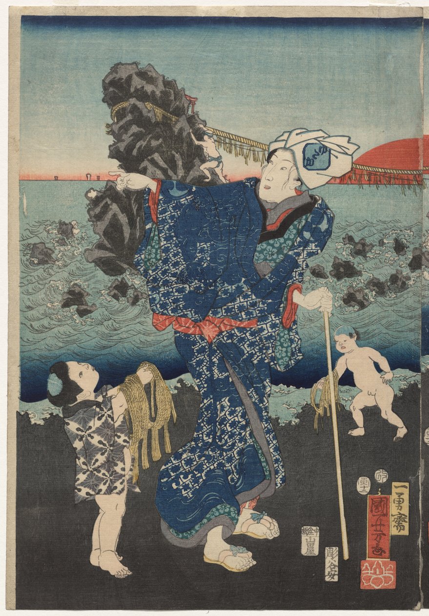 Zonsopgang bij Futami Bay door Utagawa Kuniyoshi