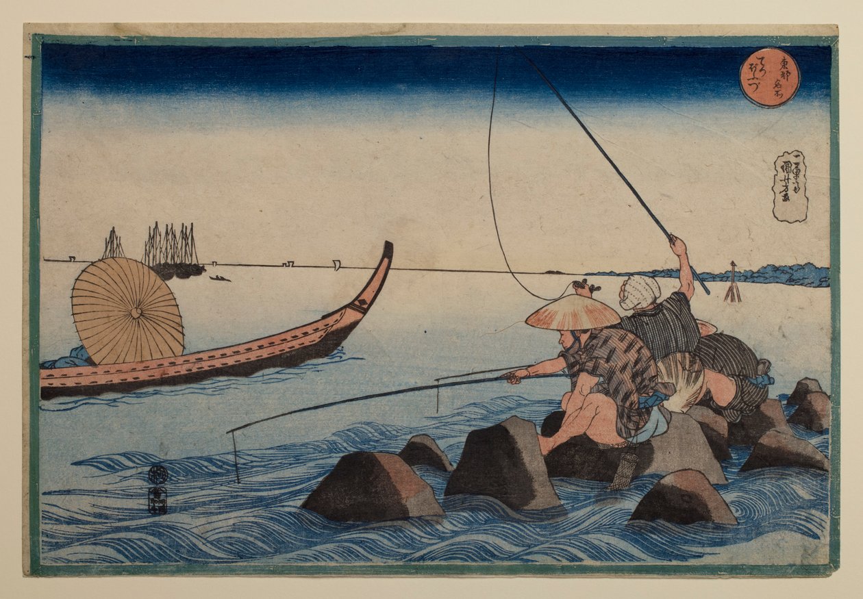 Teppōzu, uit de serie „Beroemde plaatsen in de oostelijke hoofdstad“ door Utagawa Kuniyoshi