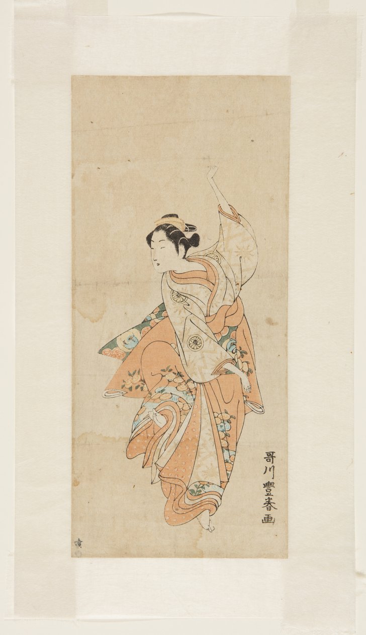 Geisha dansend door Utagawa Toyoharu