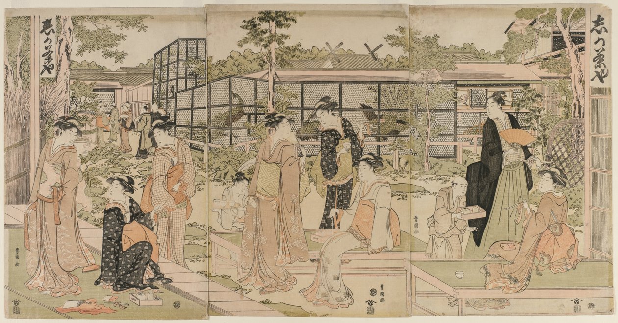 Het Shika-theehuis door Utagawa Toyokuni