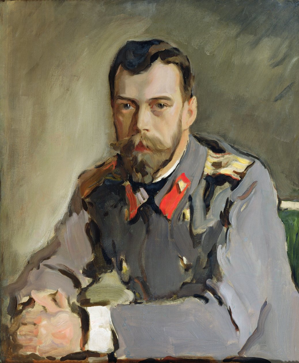 Portret van Nicolaas II, 1900 door Valentin Aleksandrovich Serov