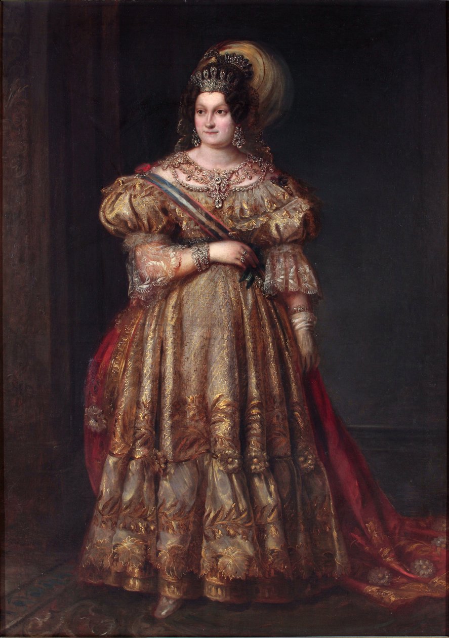 Portret van Maria Christina van de Twee Siciliën (1806-1878) door Valentin Carderera y Solano