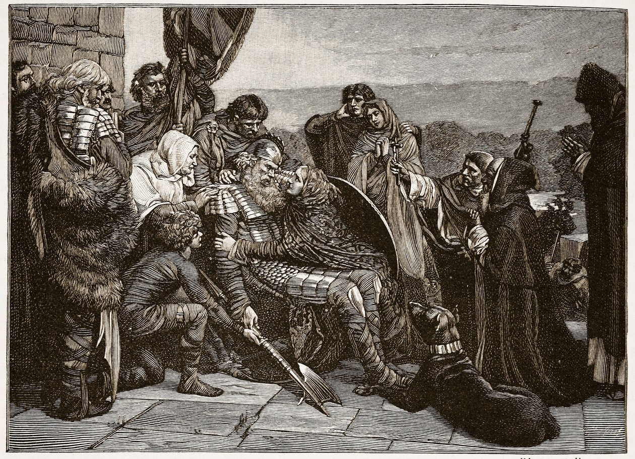 De dood van Siward, illustratie uit 
