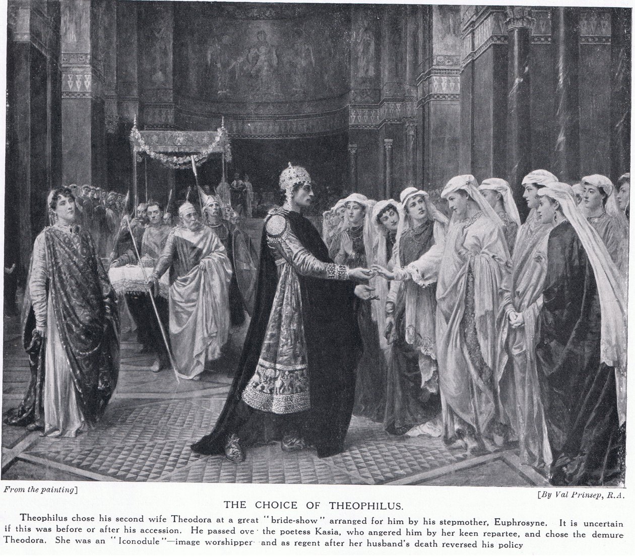 De keuze van Theophilius door Valentine Cameron Prinsep