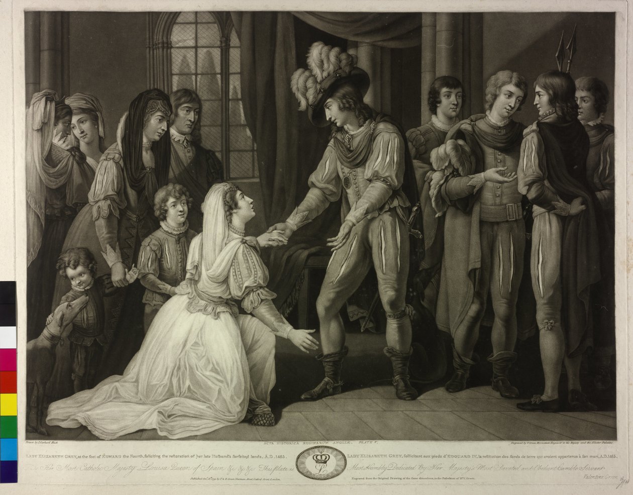 Koning van Engeland lady Elizabeth Grey en Eduard IV door Valentine Green