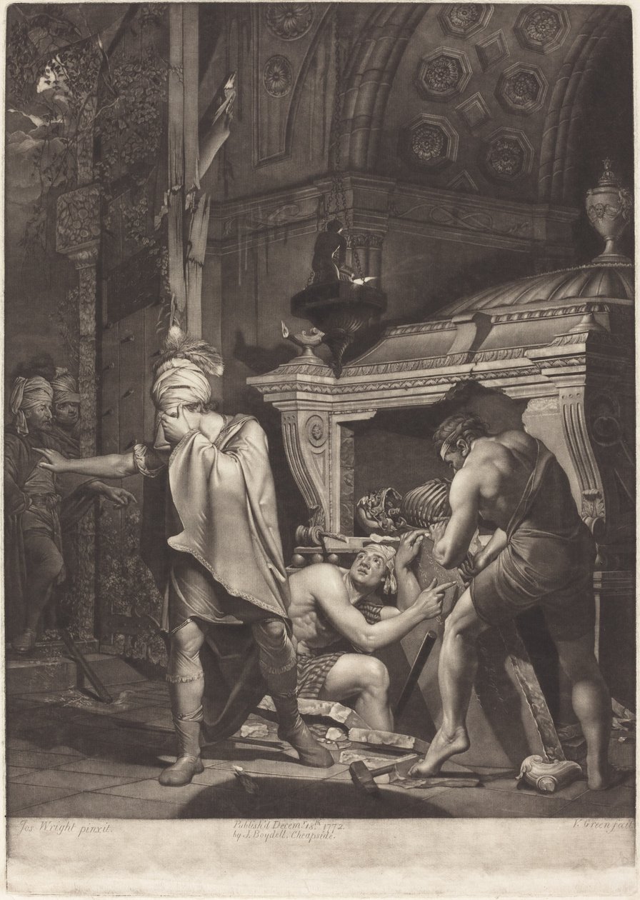 Miravan Opent het Graf van Zijn Voorouders, 1772 door Valentine Green