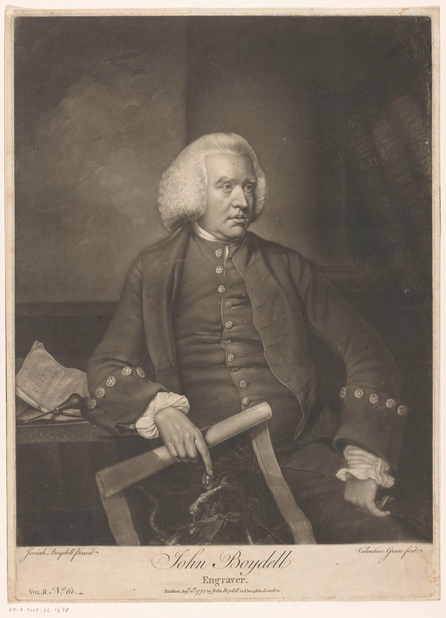 Portret van John Boydell door Valentine Green