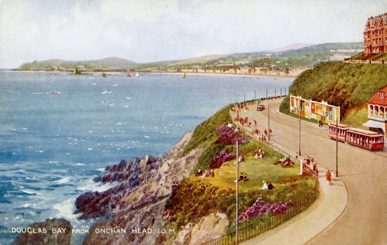 Douglas Bay vanaf Onchan Head, Isle of Man door Valentine and Sons Ltd