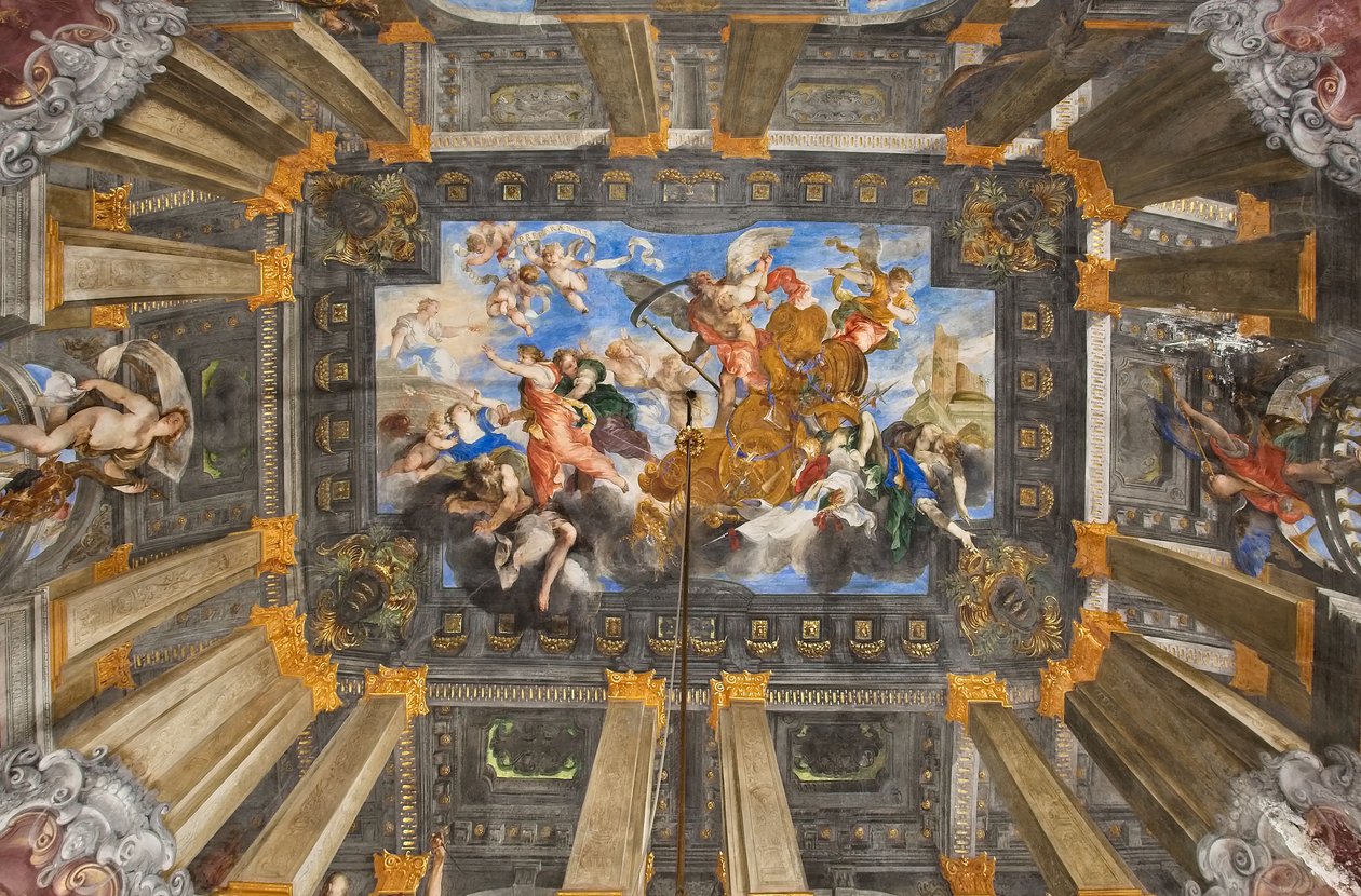 De Zonnewagen, plafond van de Hal van de Tijd Carro door Valerio Castello