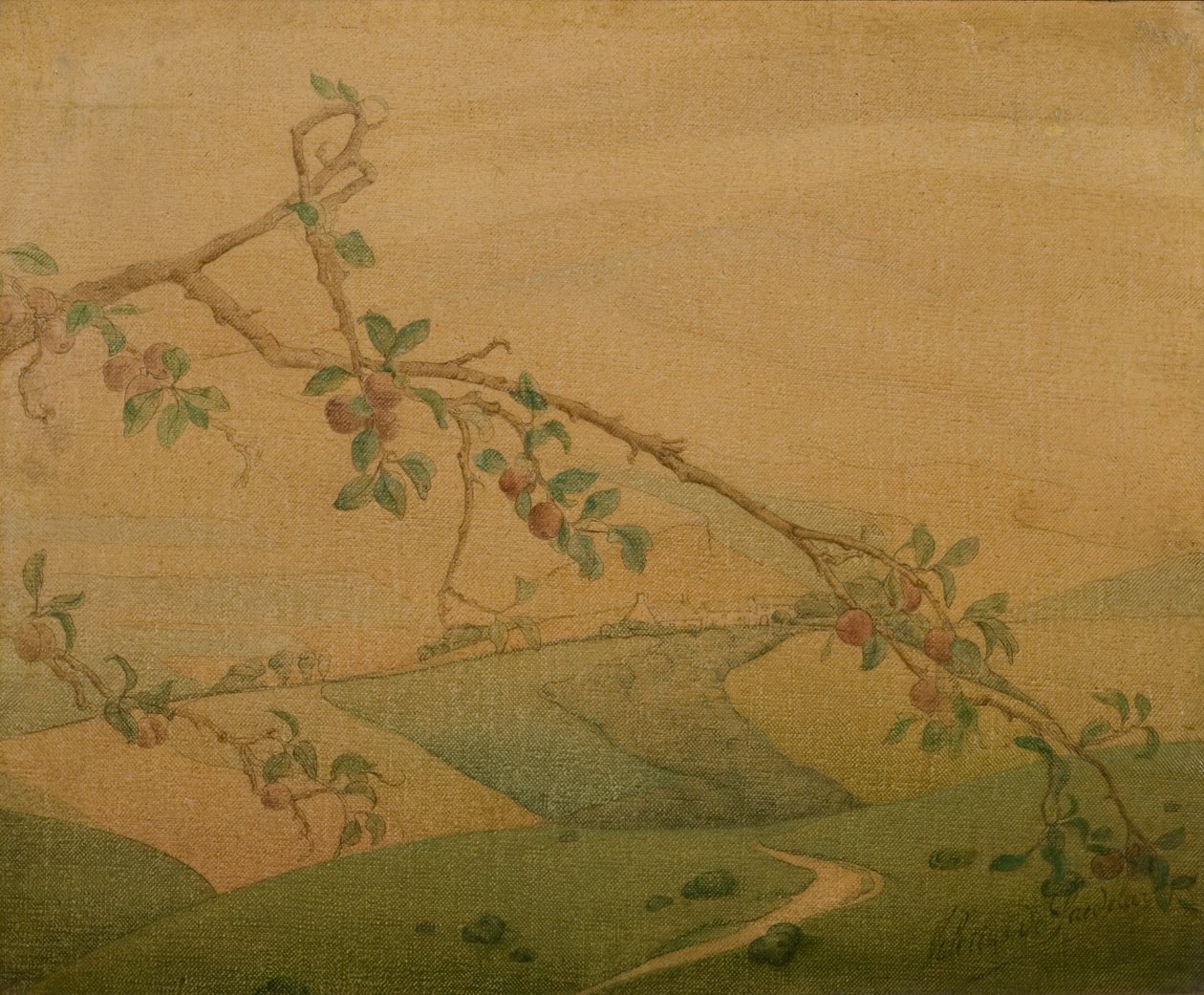 Landschap met appelboom door Valerius de Saedeleer