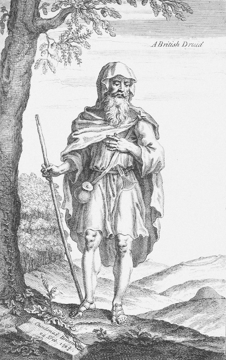 Een Britse Druïde van Stonehenge door William Stukeley door Van Der Gucht