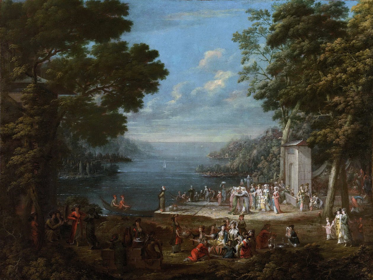 Vrouwenfestival aan de Bosporus door Vanmour
