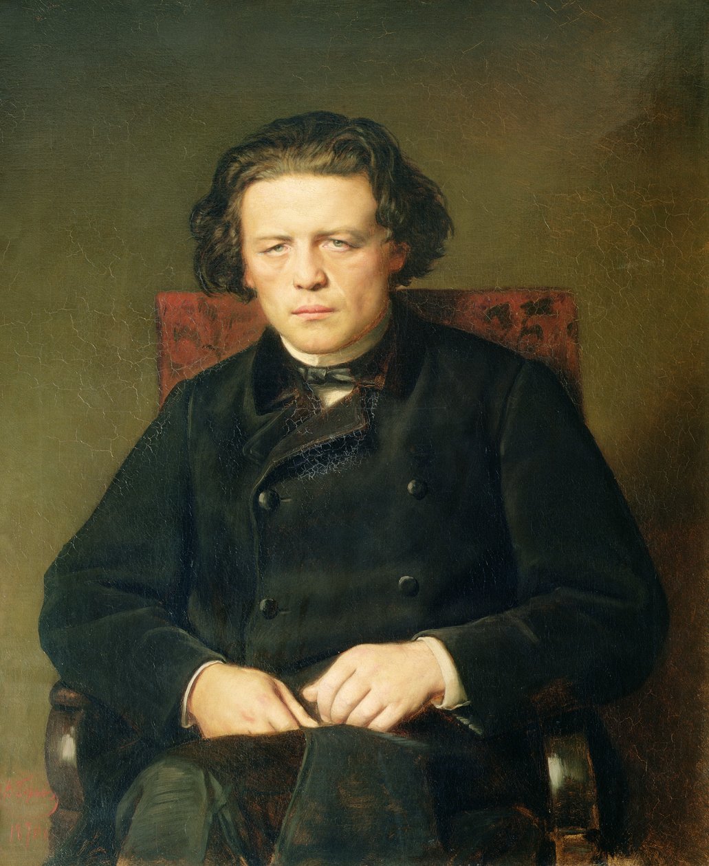 Portret van Anton Rubinstein, 1870 door Vasili Grigorevich Perov