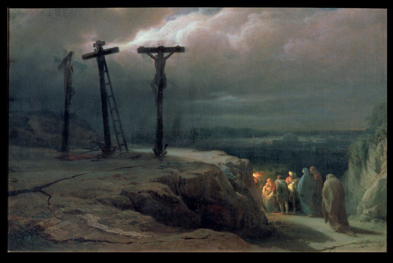 Nacht op Golgotha, 1869 door Vasili Vasilievich Vereshchagin