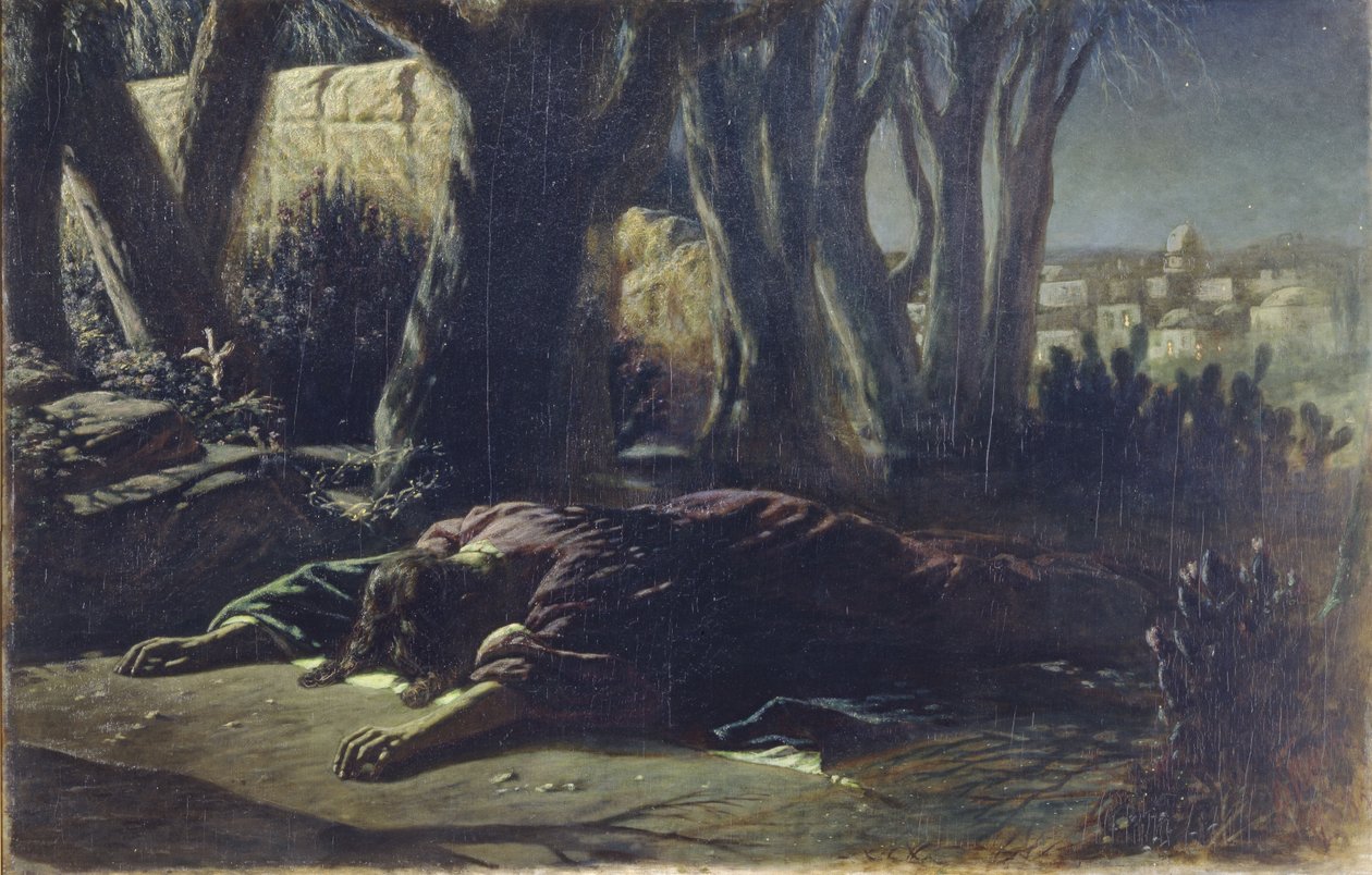 Christus in de tuin van Gethsemane, 1878 door Vasili Grigorevich Perov