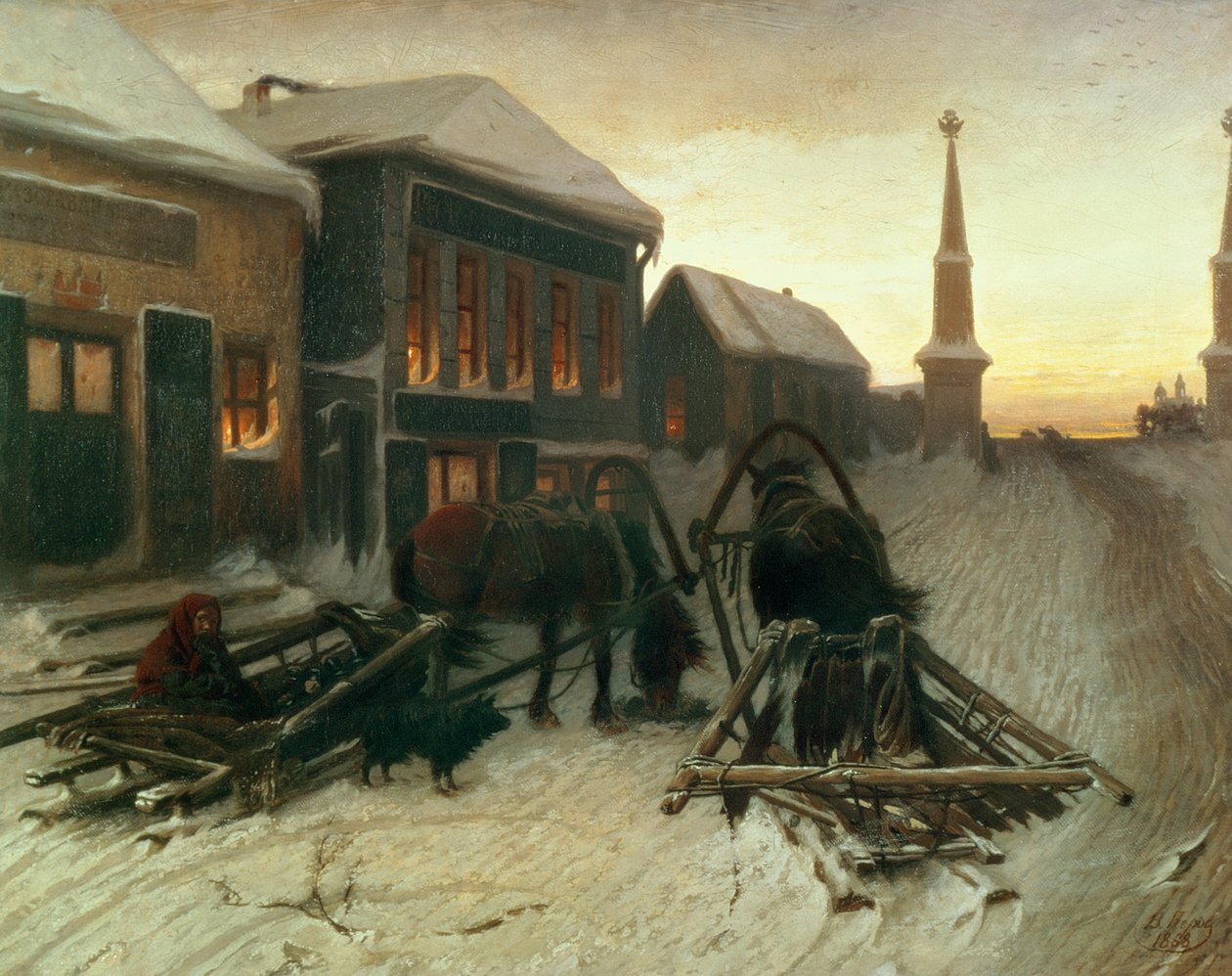 De laatste herberg bij de stadspoorten door Vasili Grigorevich Perov