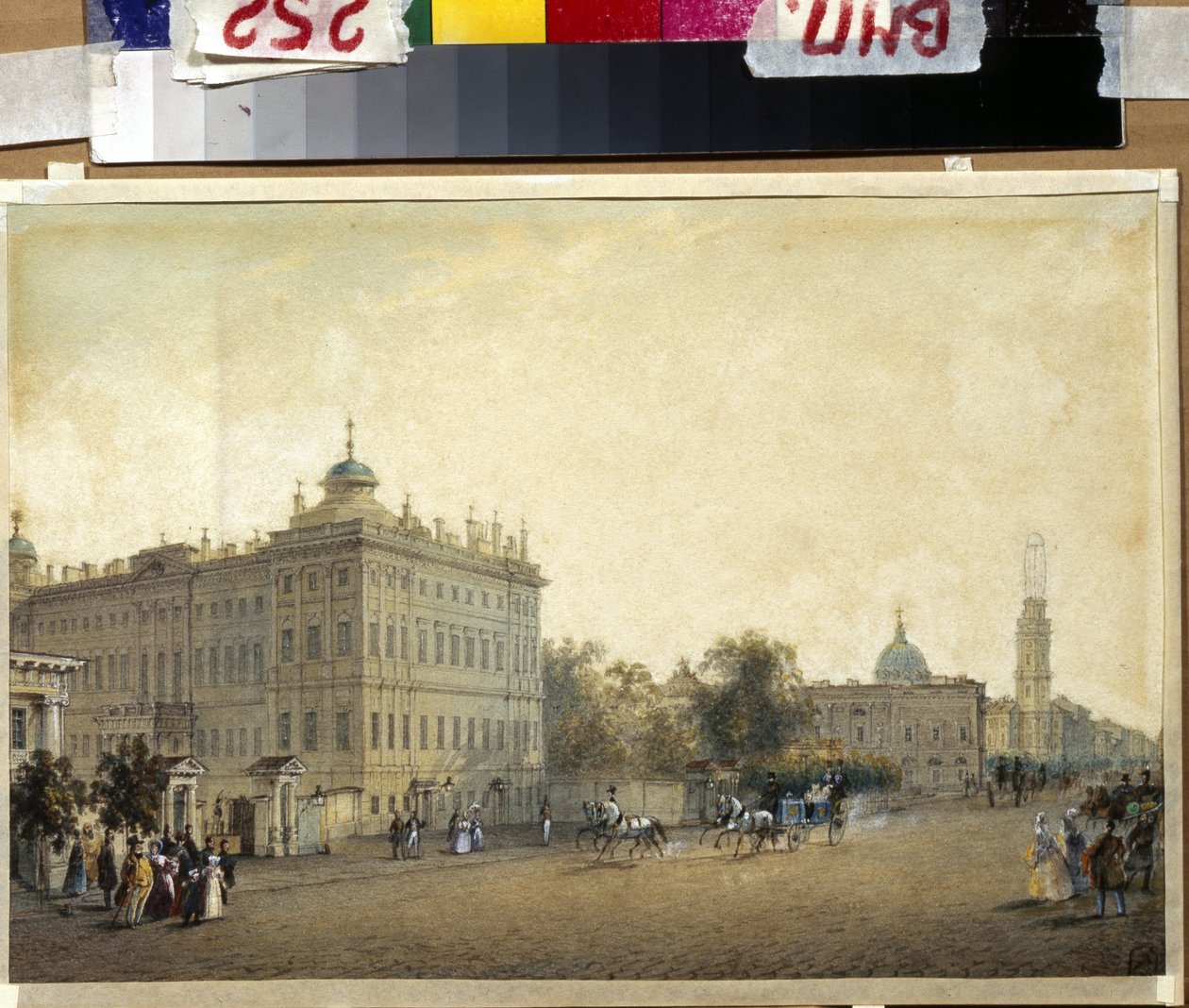 Sint-Petersburg. Het Anitsjkovpaleis door Vasili Semenovich Sadovnikov
