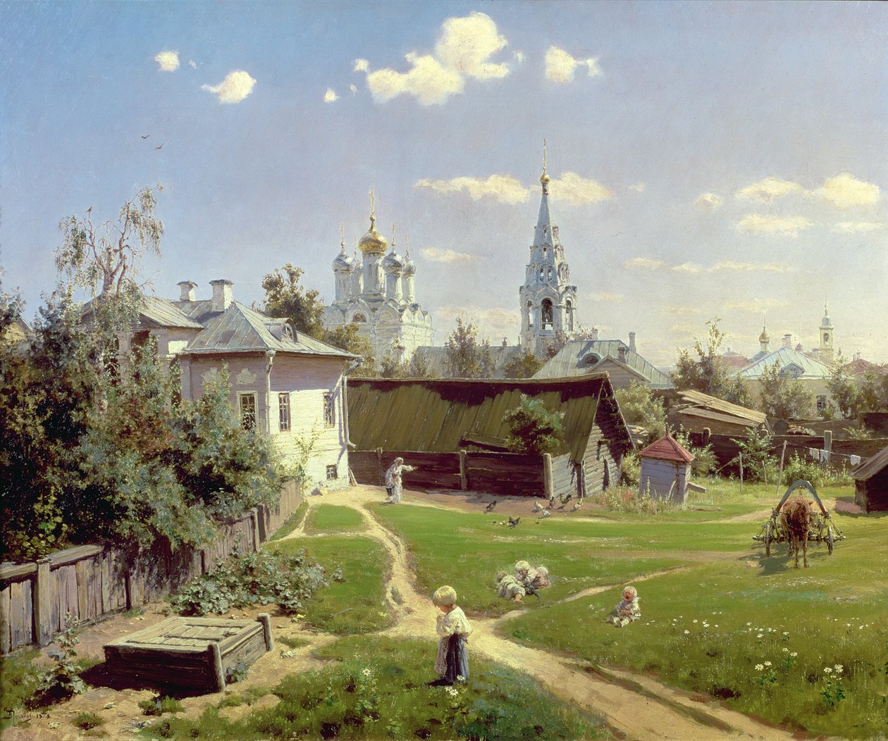 Een kleine binnenplaats in Moskou, 1878 door Vasilij Dmitrievich Polenov