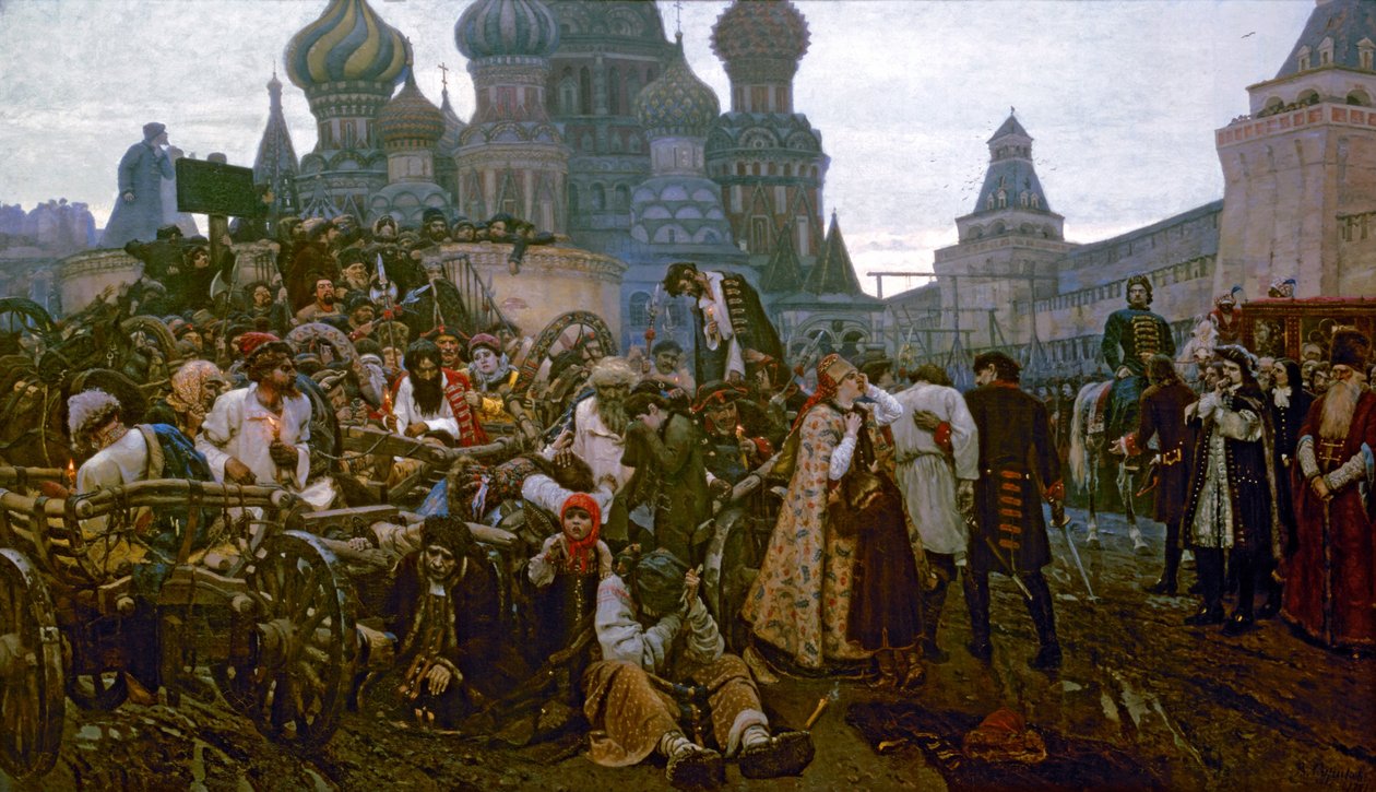 Ochtend van de executie van de Streltsy door Vasilij Ivanovic Surikov
