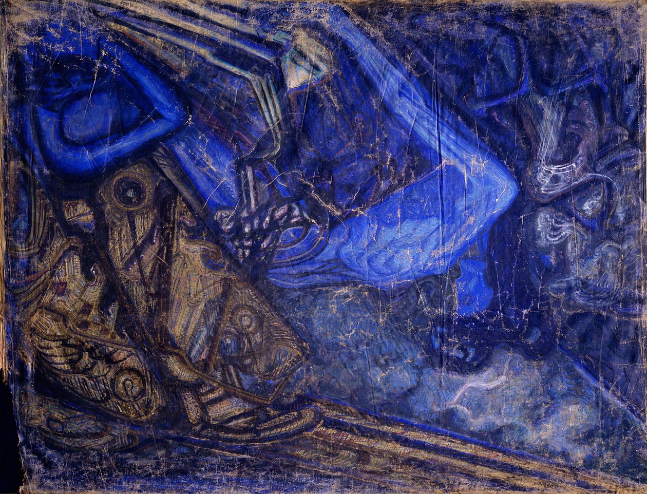 Rouw om de dood van Michail Vrubel, 1910-1911 door Vasily Ivanovich Denisov