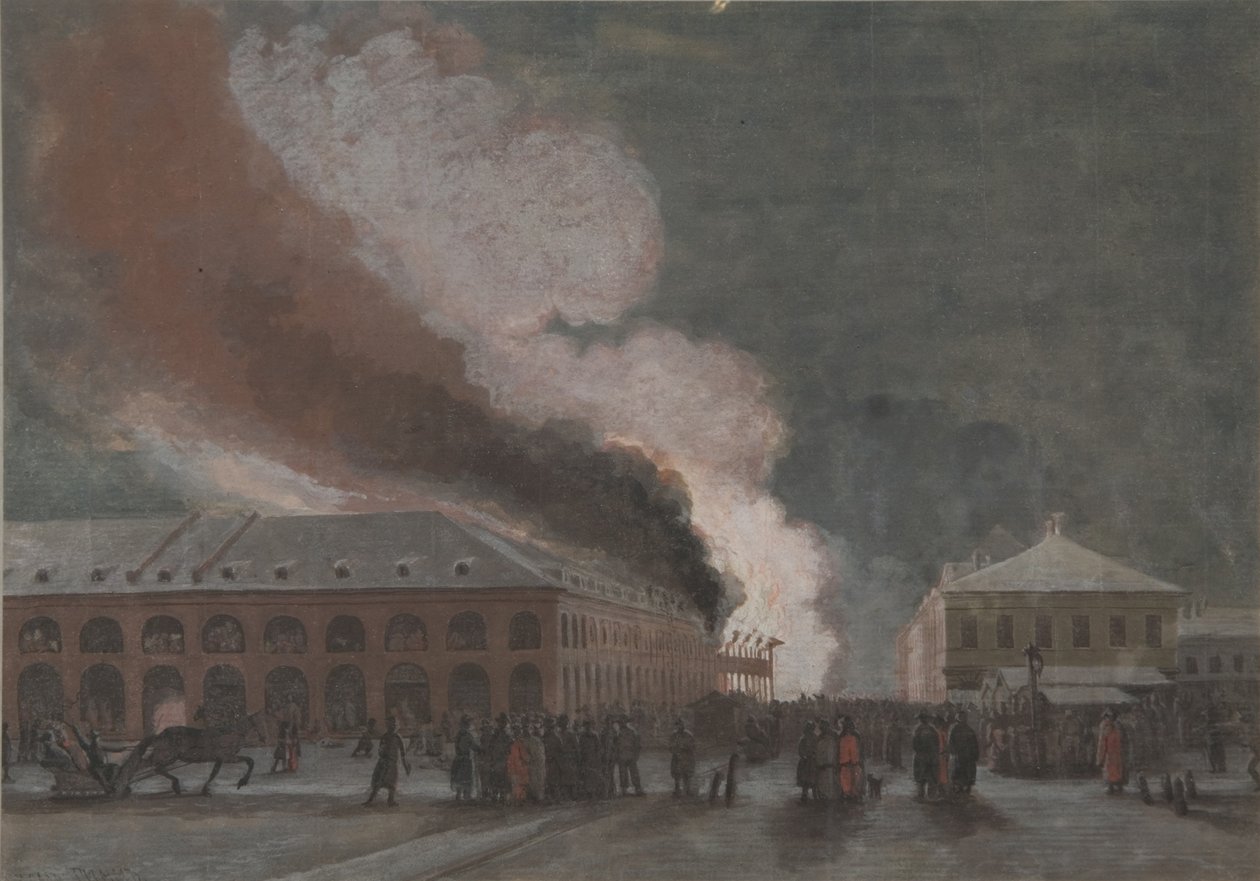 Brand in de zout handelsrijen door Georg Wilhelm Timm