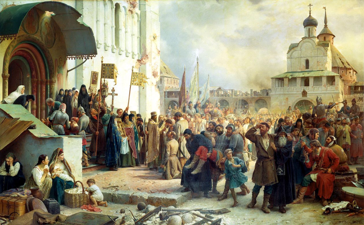 Het beleg van de Trinity Sergius Lavra in Sergiev Posad, 1891 door Vasily Vereshchagin