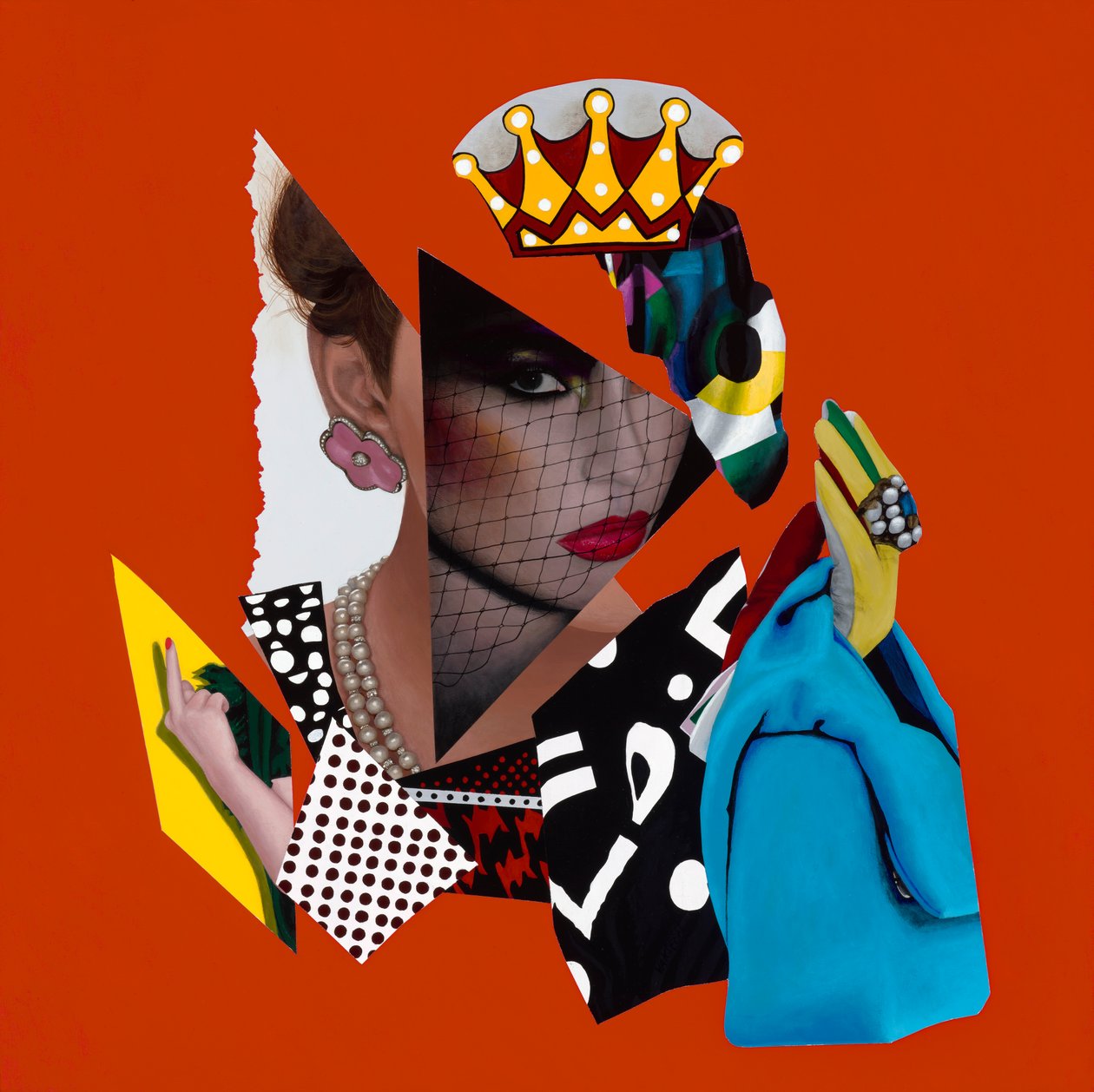Een beetje een drama koningin, 2019 (Acryl op hout) door Vaskeen Vaskeen