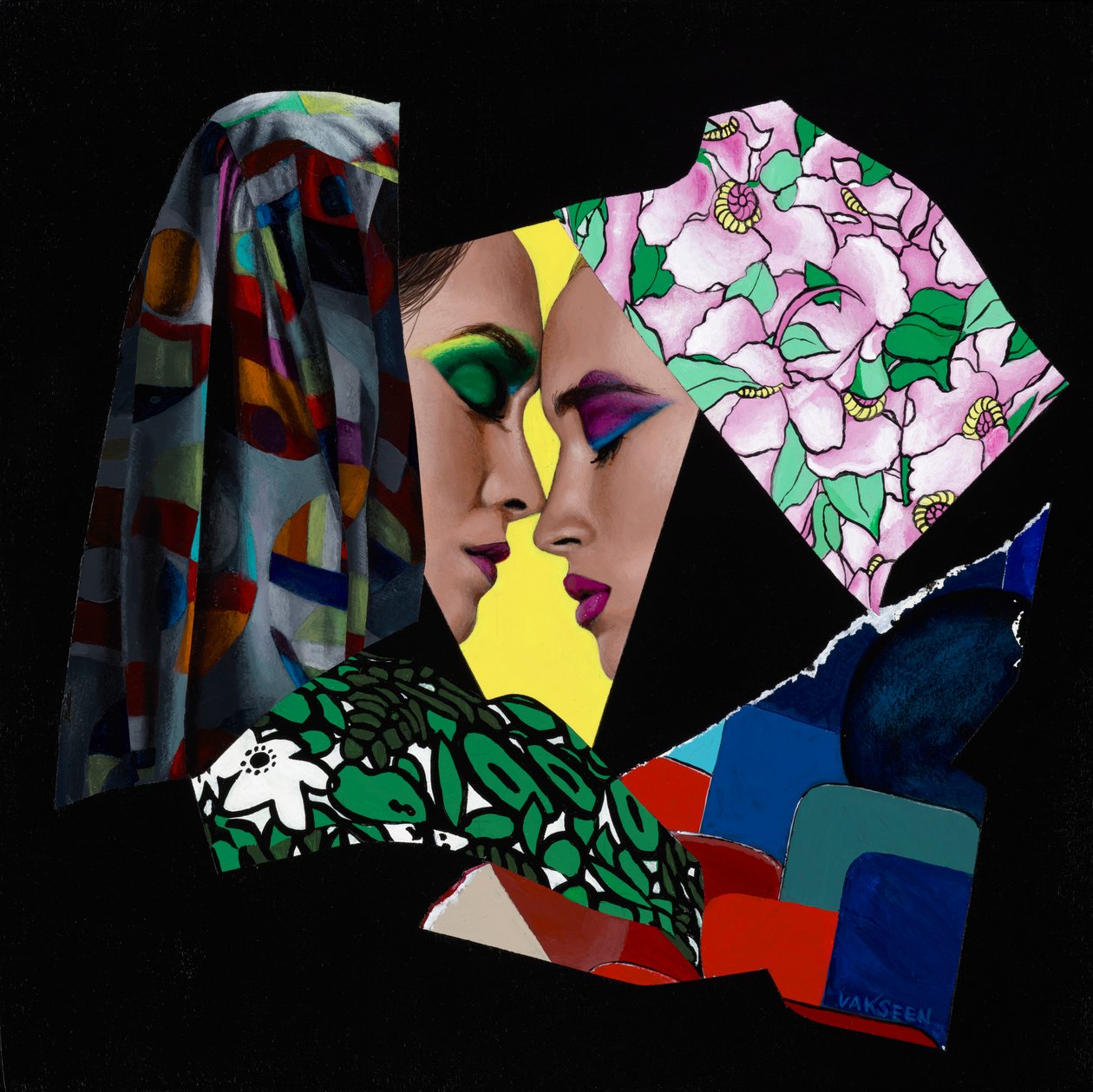 Ingewikkeld raster, 2019 (Acryl op hout) door Vaskeen Vaskeen