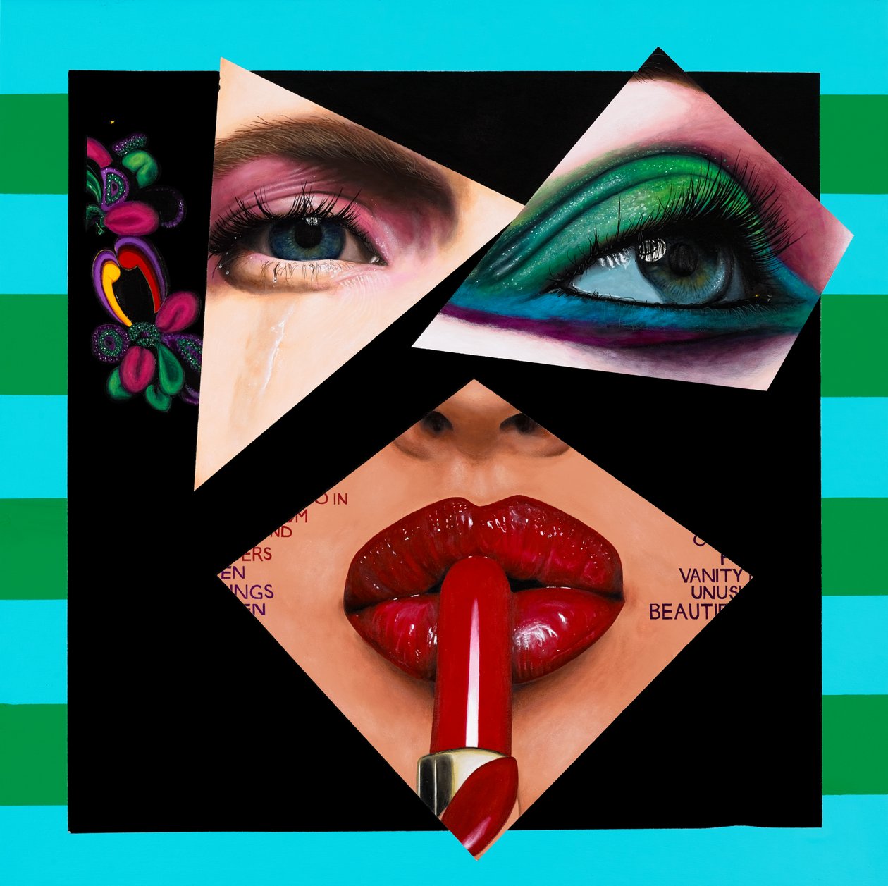 Ulterieure versieringen van een Covergirl, 2017 (Acryl op hout) door Vaskeen Vaskeen