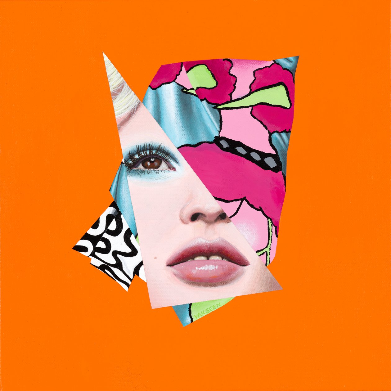 Eenhoorn Decadentie, 2016 (Acryl op doek) door Vaskeen Vaskeen