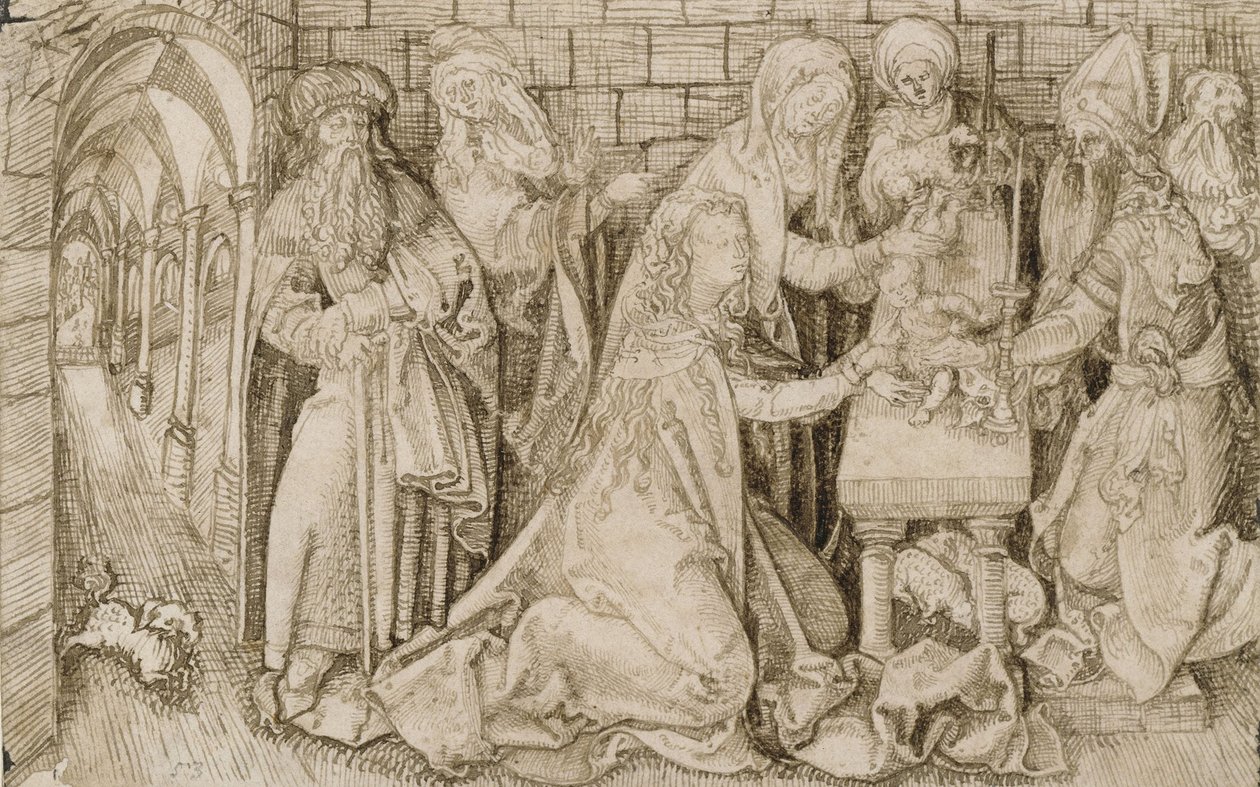 De presentatie in de tempel door Veit Stoß