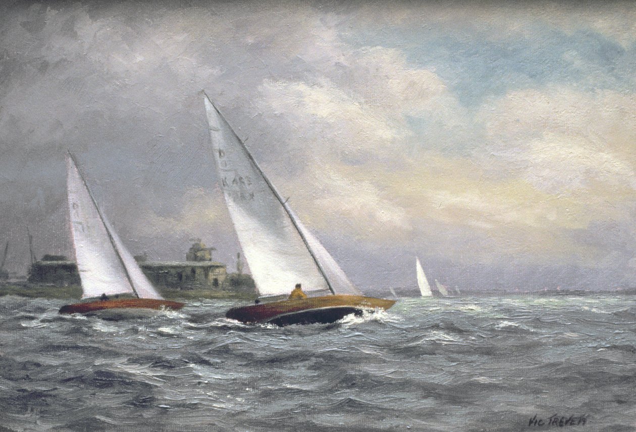 Draken bij Garrison Point door Vic Trevett