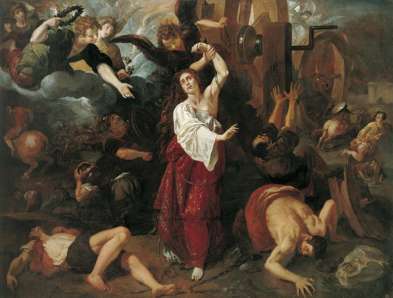 Het martelaarschap van St. Catharina van Alexandrië door Vicent Castelló