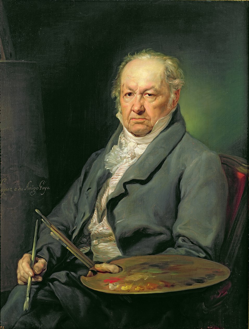 Francisco Jose de Goya, 1826 door Vicente Lopez y Portana