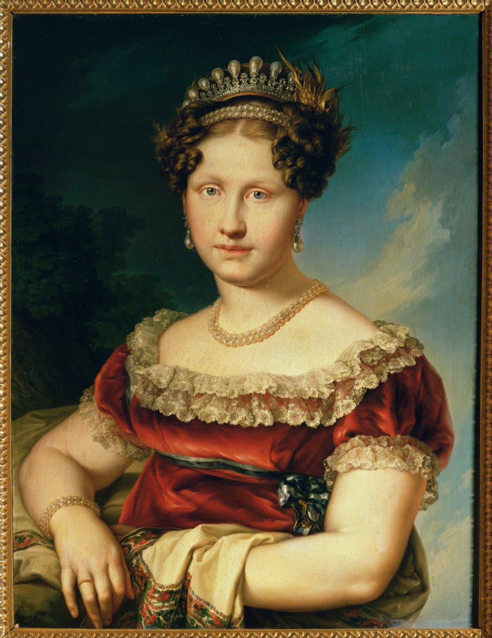 Infanta Louisa Carlotta van de Twee Siciliën dochter van Francisco I van de Twee Siciliën (schilderij op doek) door Vicente Lopez y Portana