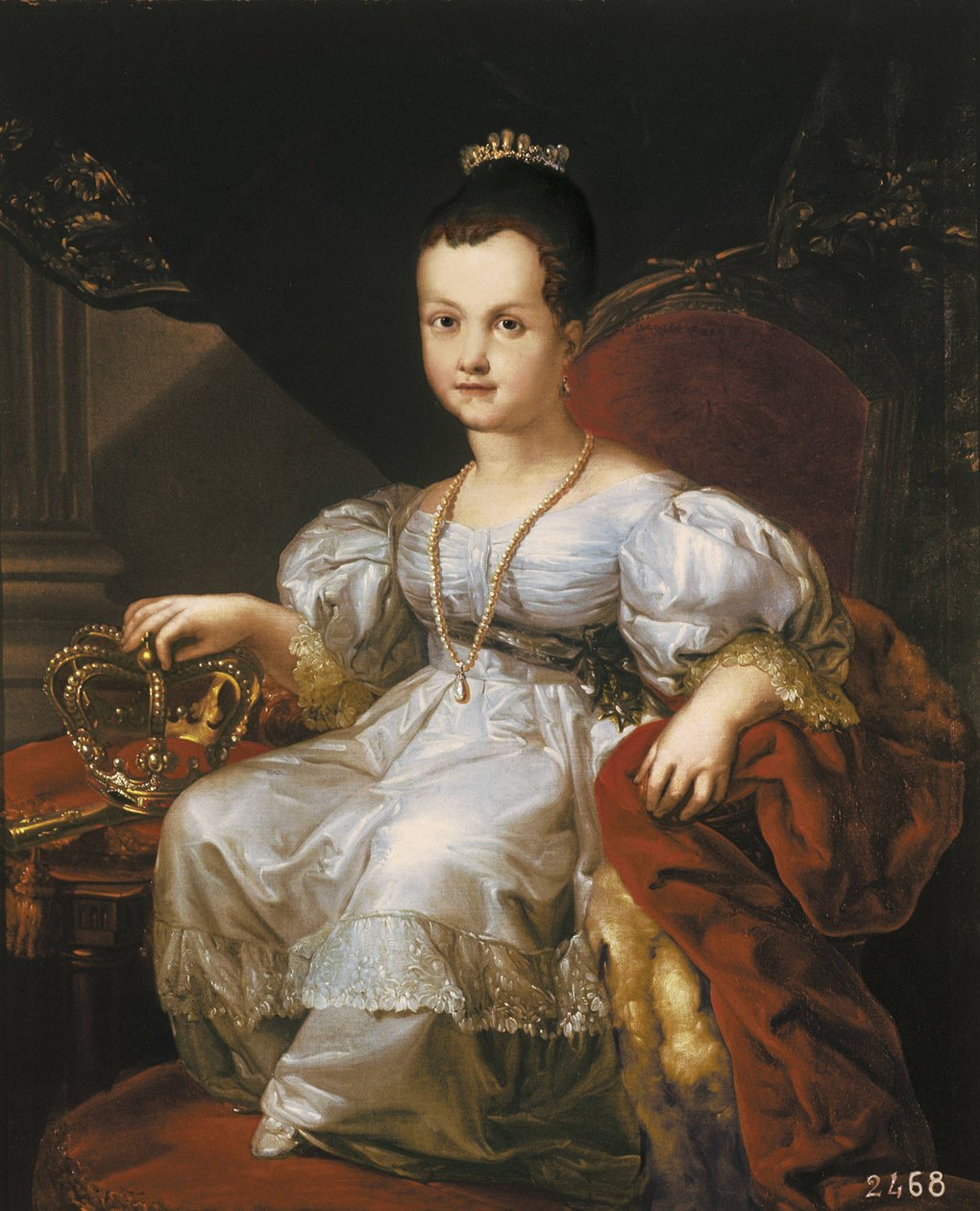Portret van Isabella II als kind door Vicente Lopez y Portana