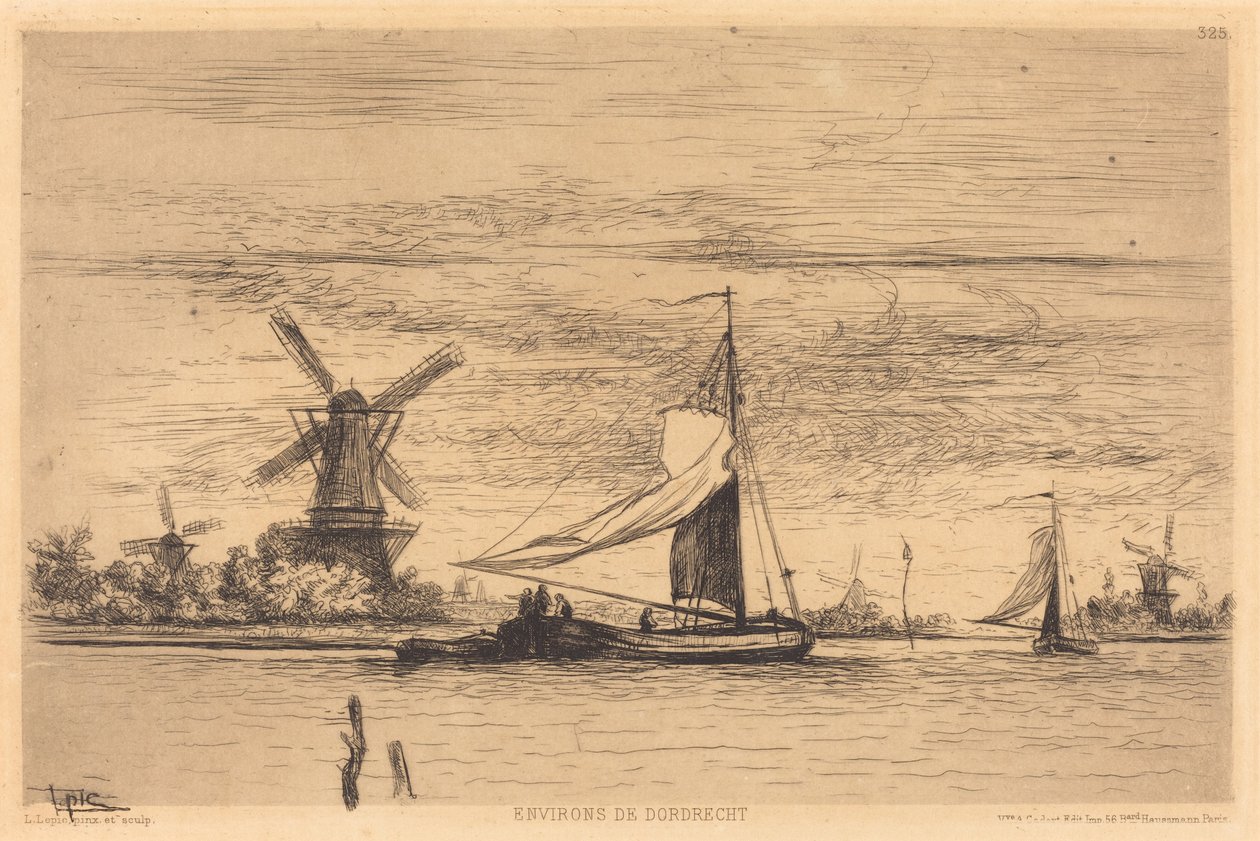 Omgeving van Dordrecht door Vicomte Ludovic Lepic