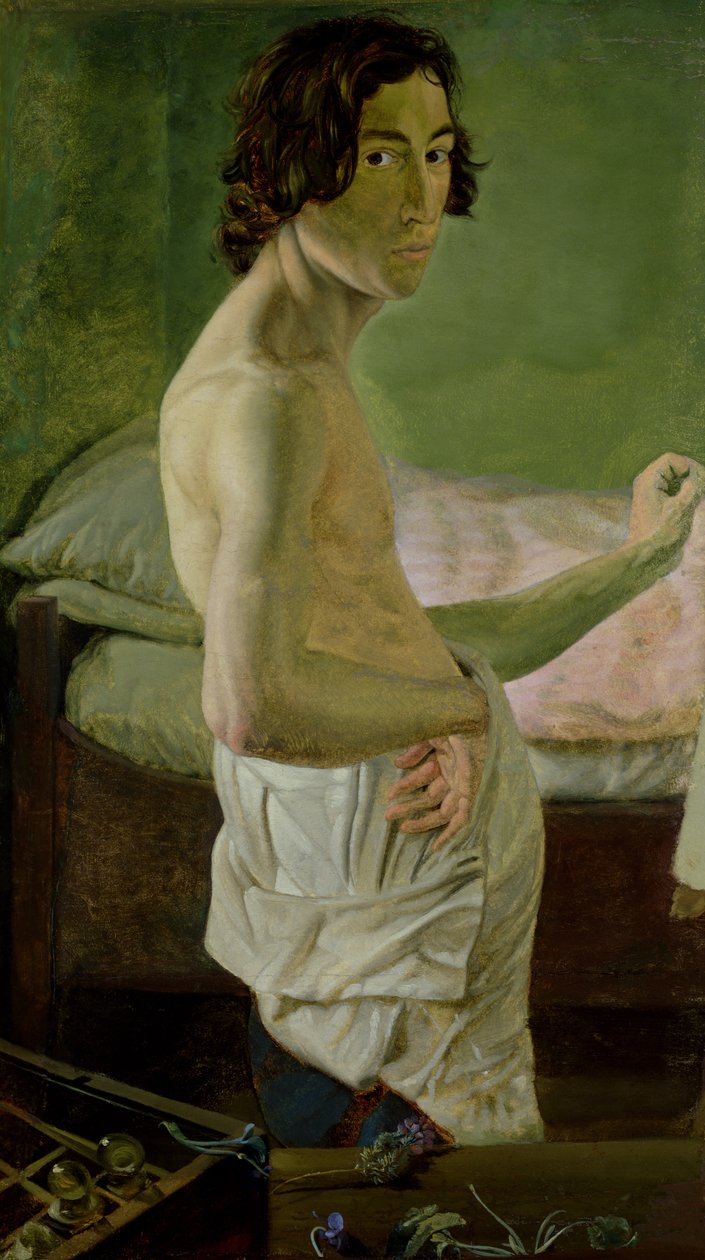 Zelfportret voor de ezel, c.1828 door Victor Emil Janssen