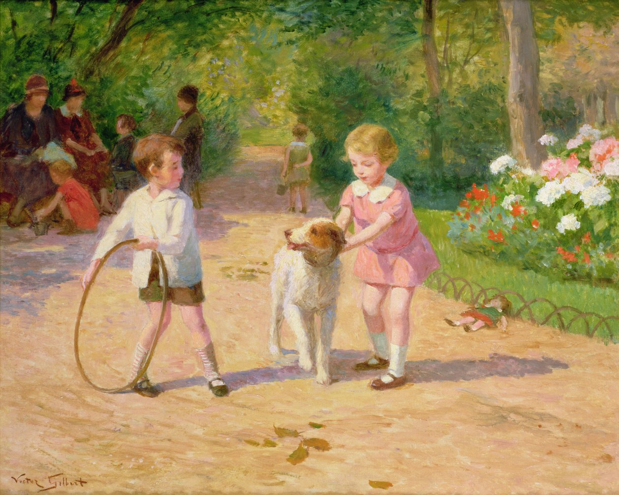 Spelen met de hoepel door Victor Gabriel Gilbert