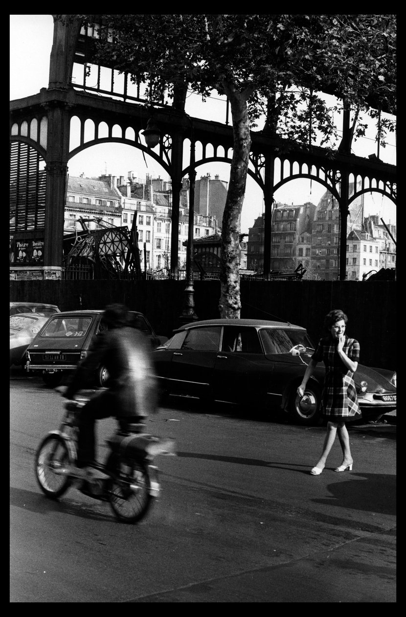 Sloop van de centrale markt in Parijs, in augustus 1971 (zw/w foto) door Victor Baltard