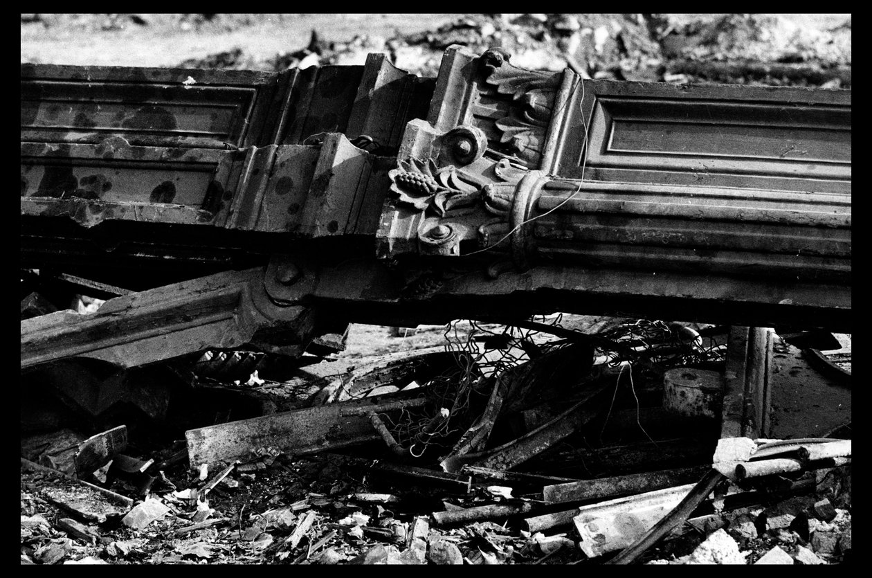 Sloop van de centrale markt in Parijs, in augustus 1971 (zw/w foto) door Victor Baltard
