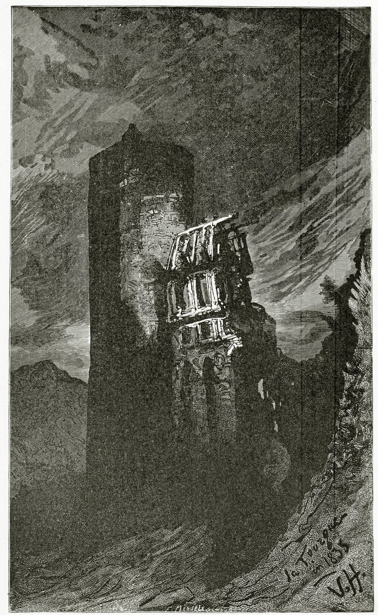 La Tourgue - illustratie uit Quatre Vingt Treize, 19e eeuw door Victor Hugo