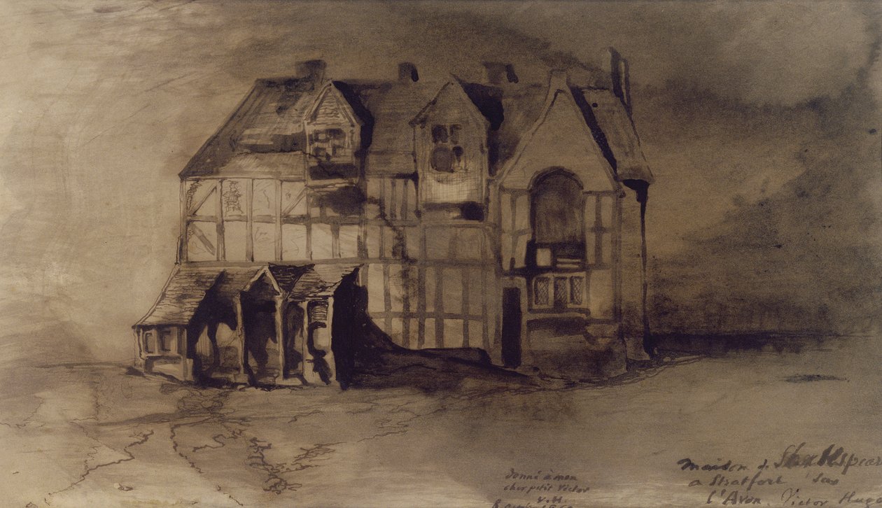 Het Huis van William Shakespeare (1564-1616) in Stratford-upon-Avon door Victor Hugo
